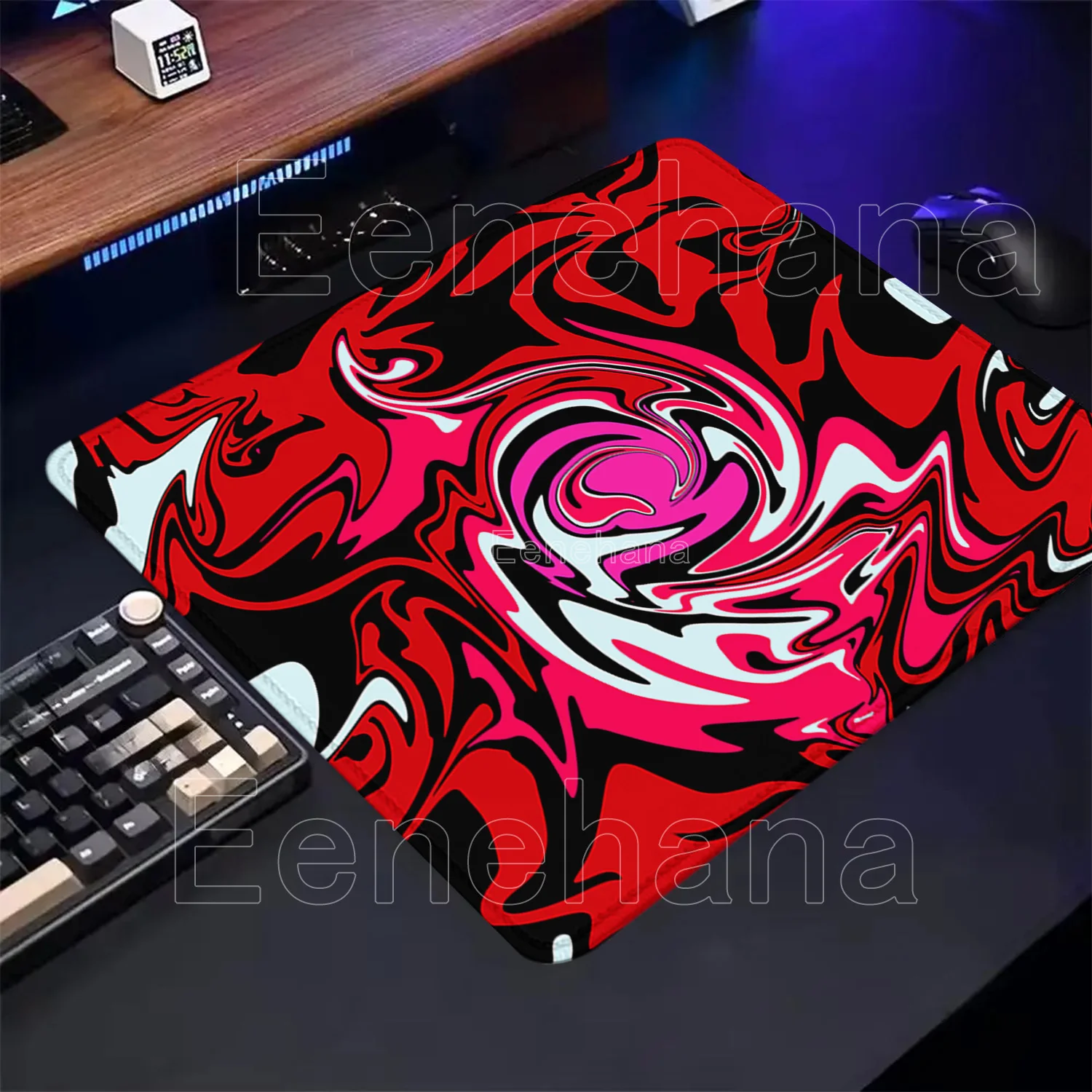 Small Size Mouse Pad Vortex Fluid Strata Liquid Square E-sports Office Gaming Rubber Antislip Base Mousepad HD Printing Desk Mat