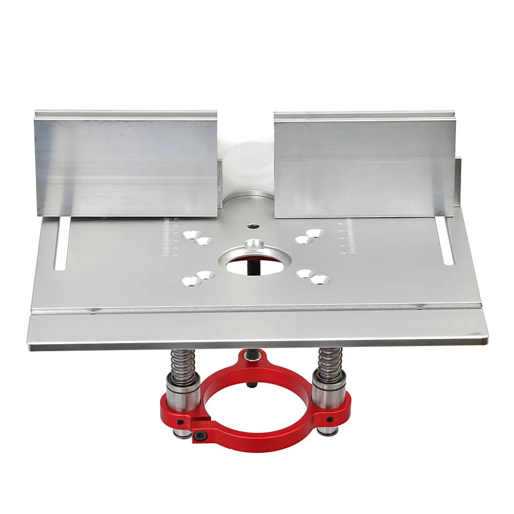 Aluminium Router Table Insert Plate And Router Lift for 65mm Diameter Universal Trimming Machine with Miter Gauge Profile Fence