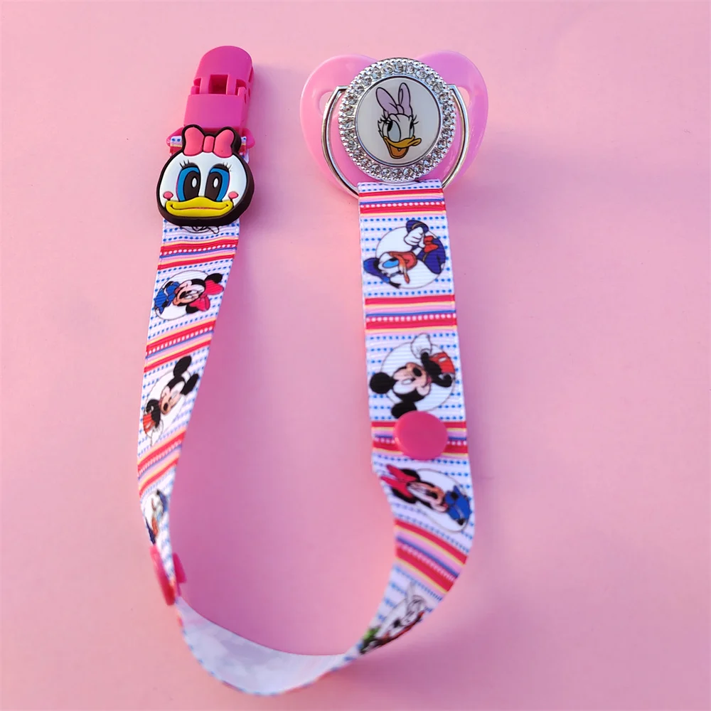 Disney 1 Adjustable Baby pacifier clip chain ribbon dummy bracket 1 pacifier Chupetas pacifier clip bracket for baby feeding