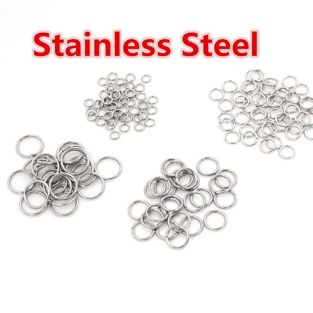 200pcs/Lot 3/4/5/6/7/8/10mm Metal DIY Jewelry Findings Open Single Loops Jump Rings & Split Ring for jewelry making
