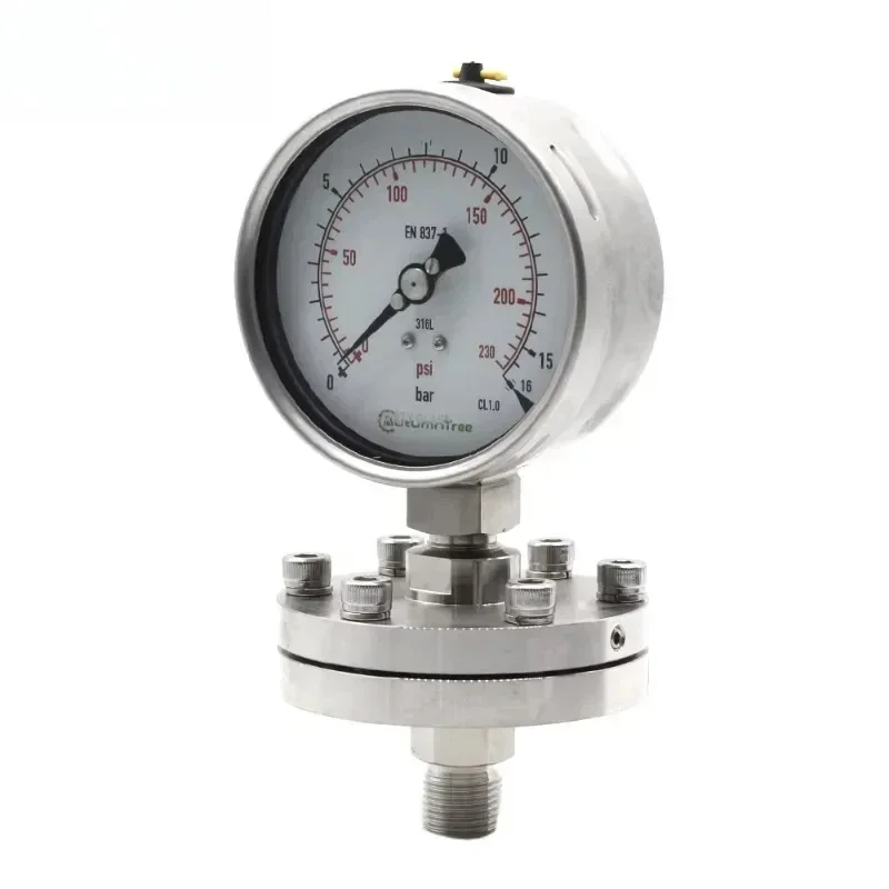 Stainless Steel Heavy Dudy Pressure Gauge With Maximum Pointer