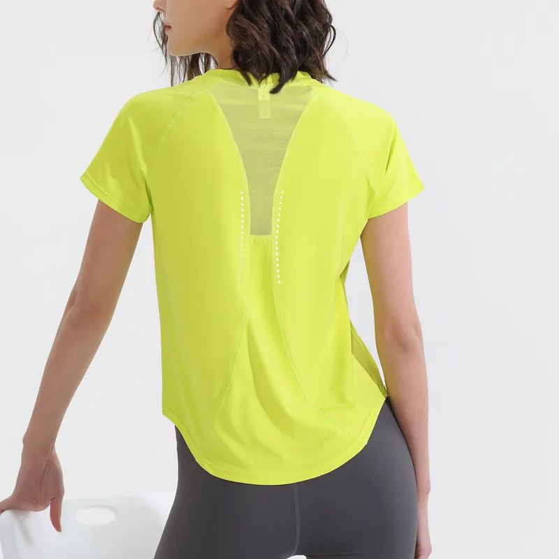 T-Shirt de sport d'été à manches courtes pour femmes, ample, course à pied, séchage rapide, haut de Fitness professionnel, entraînement, mince, Premium Sense