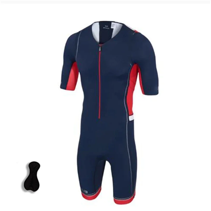 New Professional Wholesale Men\'s Tri Clothing Custom Triathlon Suits Short Sleeve Shorts Made in China Triathlon Jumpsuits