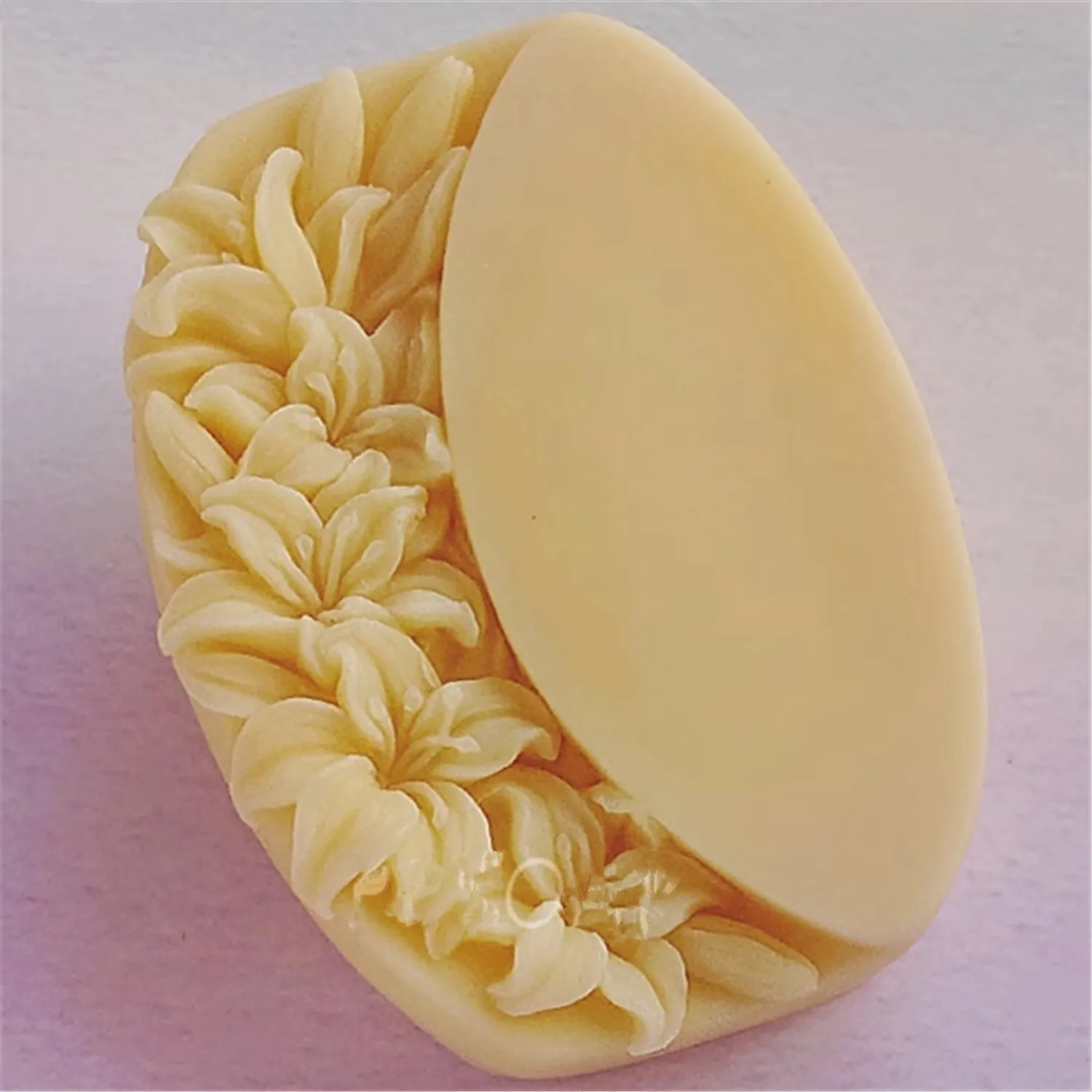 Handmade Flower Soap Mold Oval Shape Silicone Soap Molds for Soap Making Bath Bar Handmade Natural DIY Soap Making Mould