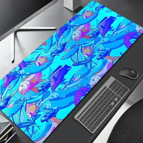 Imagen 2 del producto Alfombrilla de ratón para ordenador portátil y oficina, accesorio de configuración para Gamer, alfombrilla de ratón de Anime para mesa, alfombra para teclado