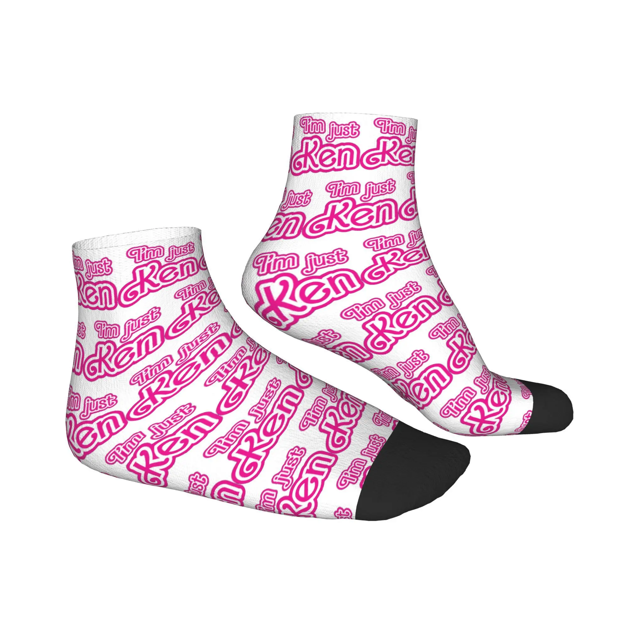 Calcetines I_m Just Ken para todas las estaciones, calcetines Harajuku absorbentes del sudor, medias divertidas para hombres y mujeres, regalos