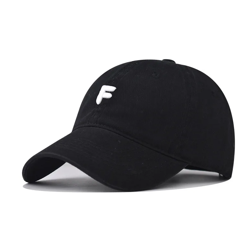 

100% Cotton New Personalized F Letter Baseball Outdoor Personality High Quality Breathable Soft Top Duck Tongue Cap
