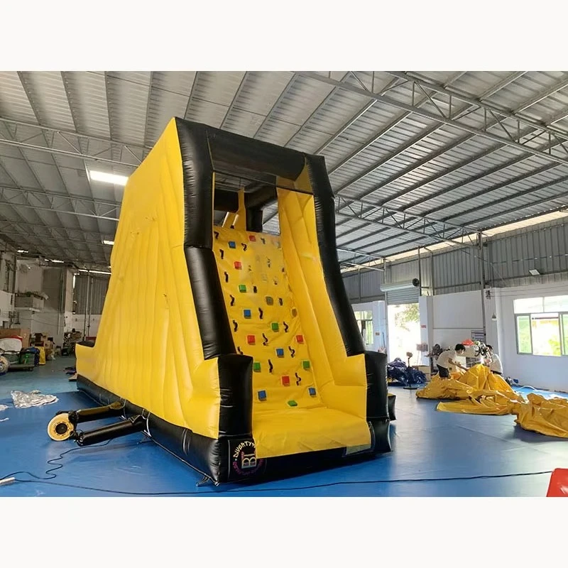 Commercial Manufacturer PVC Inflatable Sport Rock Climbing Walls Unisex Rope Ladder Sports Game with Blower Includes Repair Kits