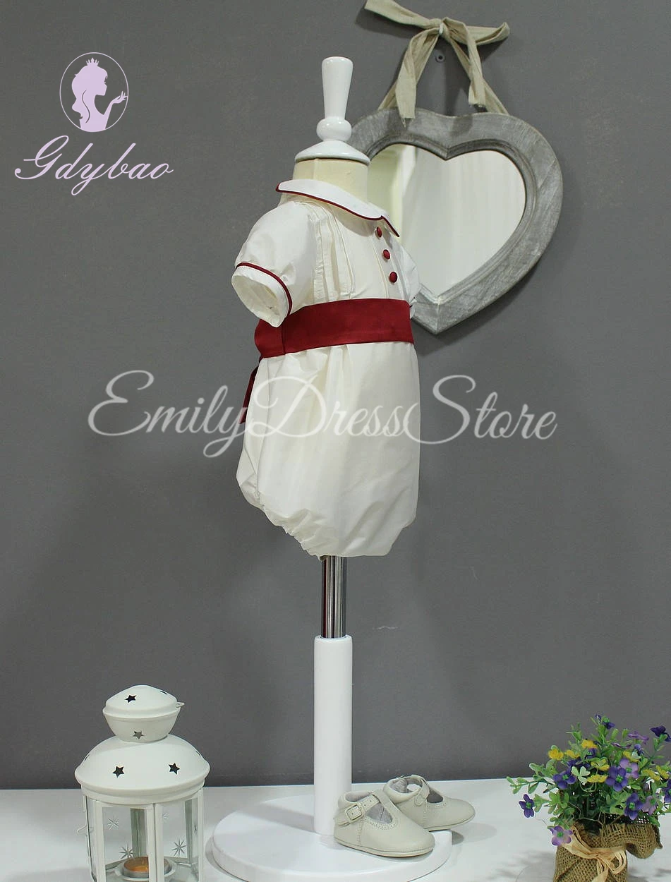 Customized Ivory Flower Girl Dress For Wedding Puffy Romper With Pee Pants Little Baby Kids Birthday Party First Communion Gown