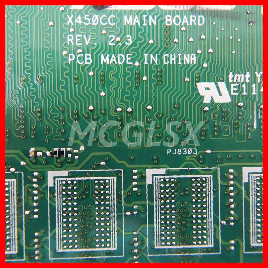 Imagem -06 - Mainboard para Asus Laptop X450ca X450cc X450ca X450c A450c Y481c Placa-mãe com I53337u Cpu 100 Testado ok