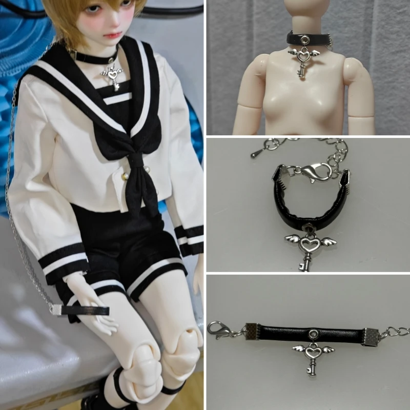 

Регулируемое ожерелье ручной работы 60/45/30 см для куклы 1/3 1/4 1/6 BJD, черный колье, воротник, шейная цепочка, сделай сам, наряд, игрушка, подарок для девочки
