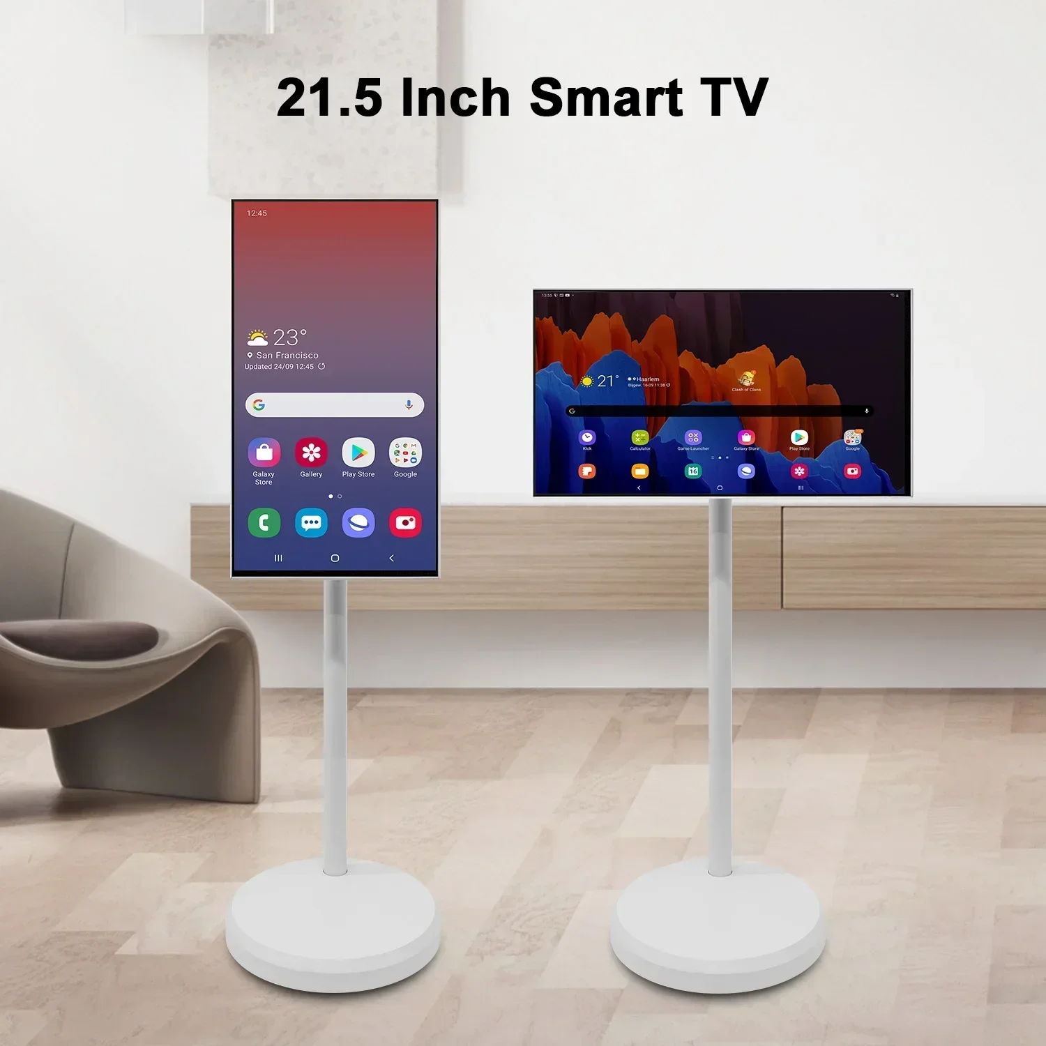 10% Off Discount Smart Rotating Screen 21.5 Inch Unit Lcd Display Ips Mobile Android 12  Touch Screen Smart Tv