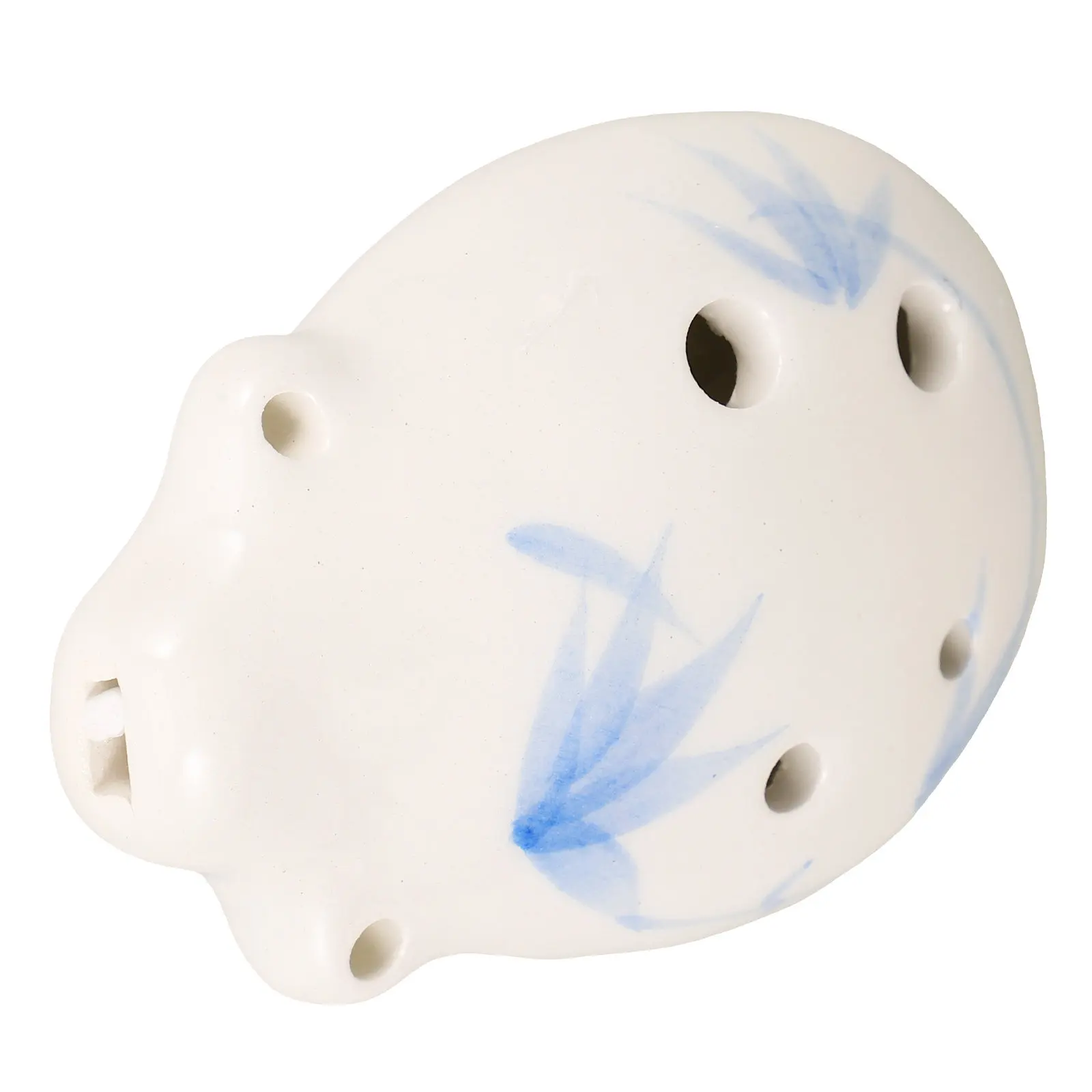 Small 6-Holes Ceramic Ocarina 2.7x1.9x0.9 Beginner Alto Musical Instrument for Adults Portable Wind Flute for Music