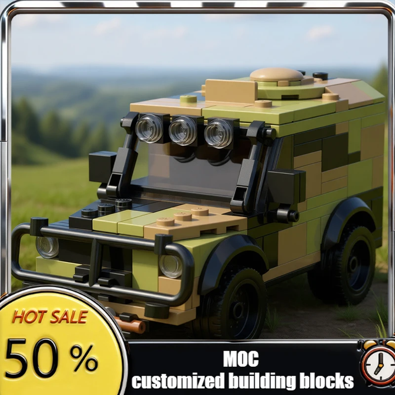 235 PCS Armored Vehicle Bricks Force Military Rover MOC Customize Modular Building Block Creative Design DIY Toy Christmas Gift