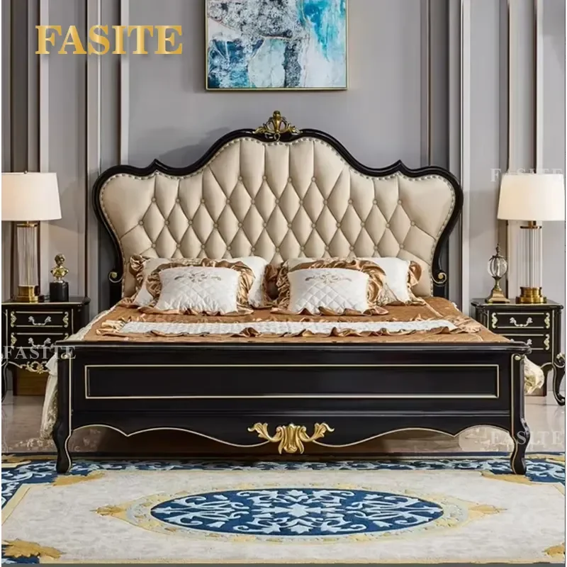 For Bedroom Home Use Solid Wood Box Bed Stylish Esthetician Furniture Durable Modern Design Space Saving Comfortable Sleep