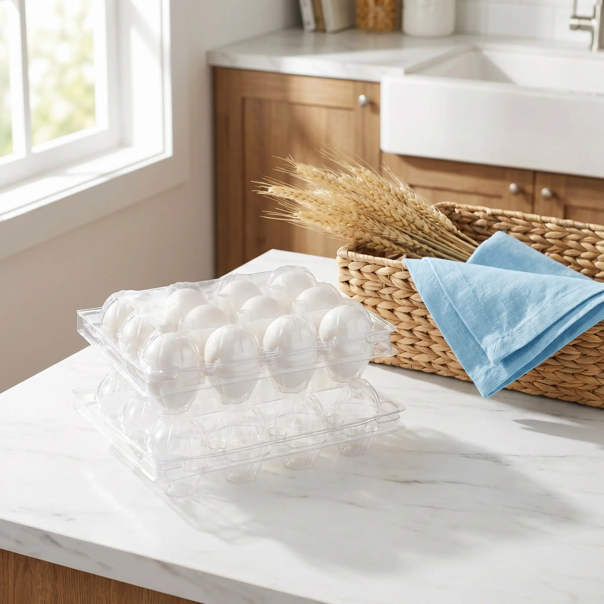 100pcs Quail Egg Box Transparent Disposable Container Tray Household Kitchen Storage Clear Plastic Home Daily Use