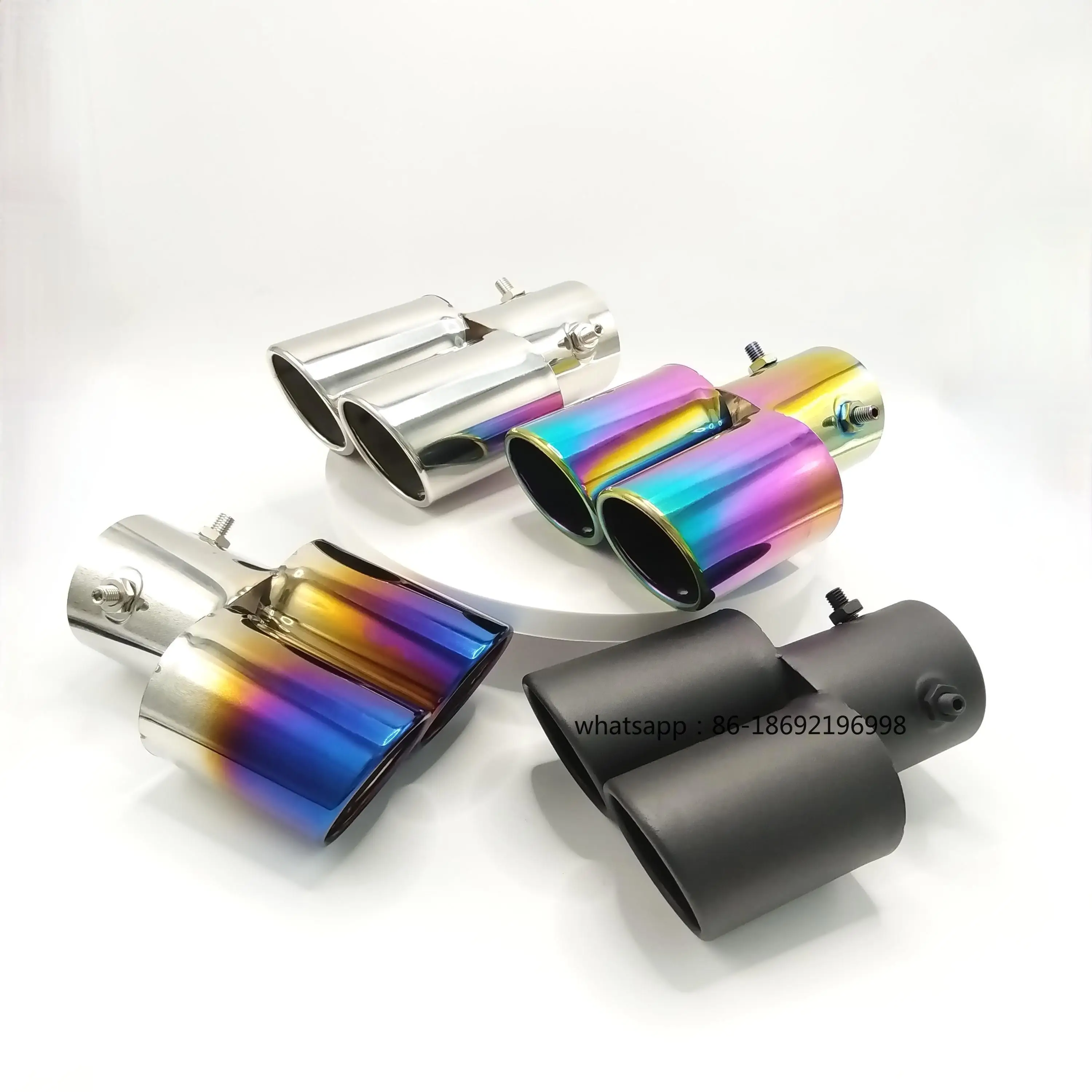 

Модификация автомобиля GM One Out Two Baked Blue Tail Throat, глушитель с двойной трубкой, украшение из нержавеющей стали