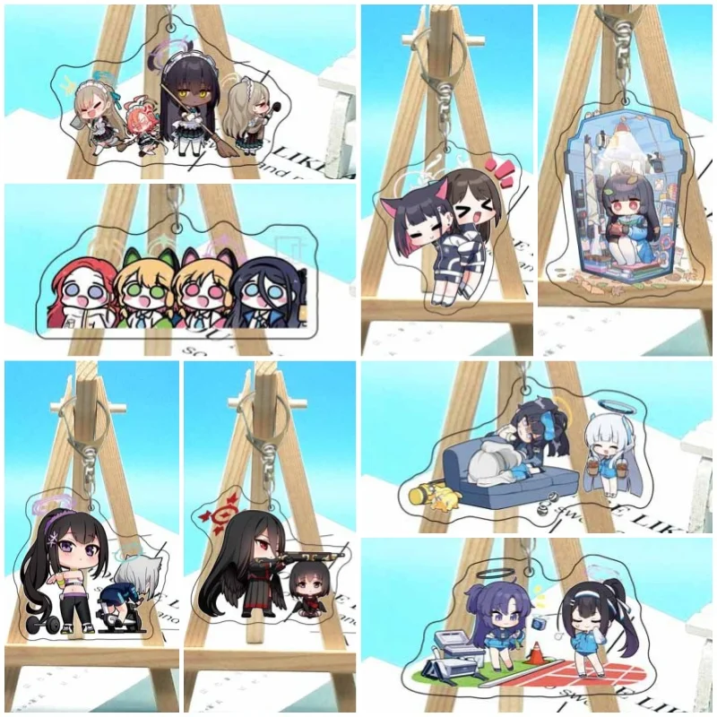 Игра-Синий-Архив-takanashi-hoshino-Аниме-Акриловый-брелок-Сумка-Брелок-Периферийные-устройства-hayase-yuuka-Хэллоуин-Опора-Подвеска-Рюкзак