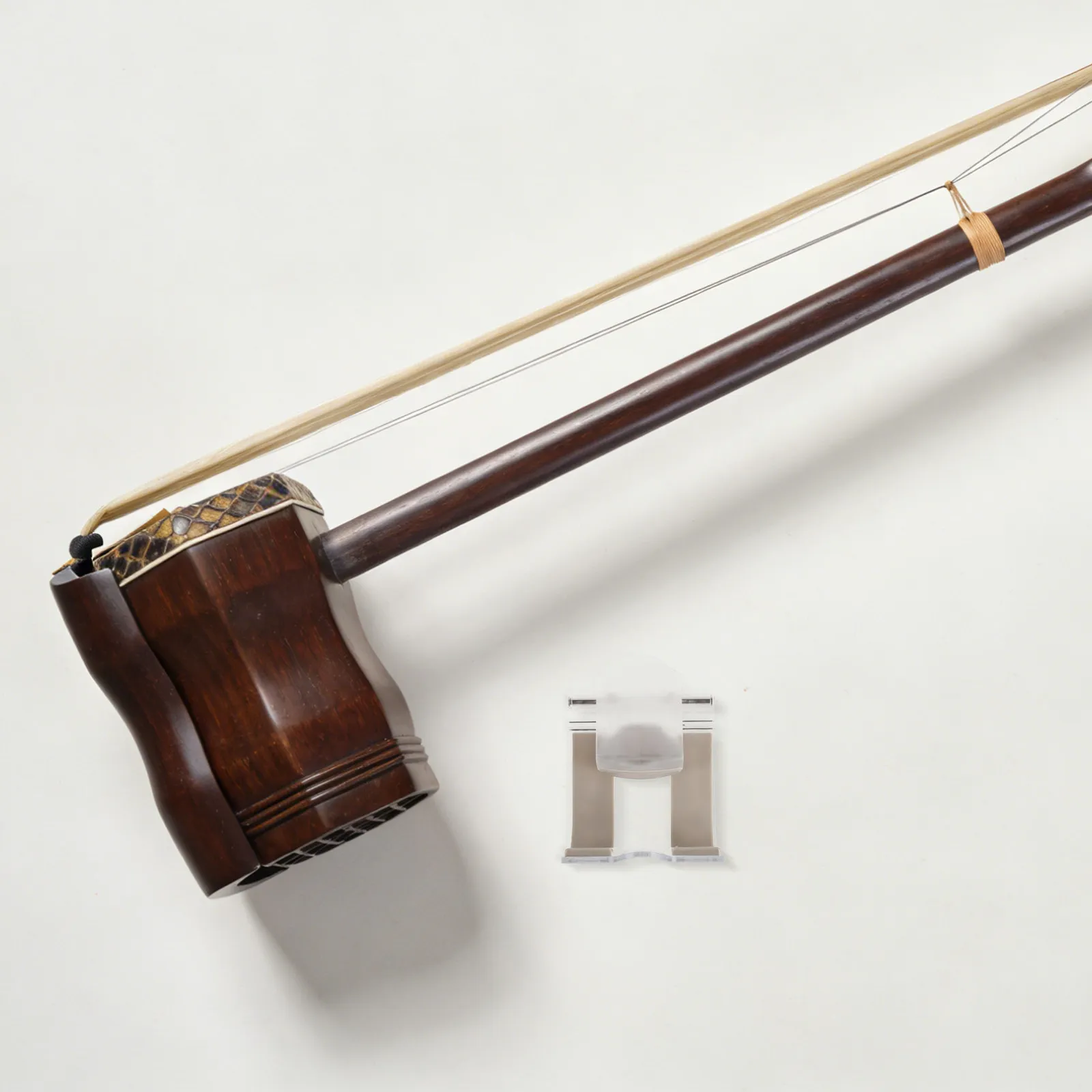 Transparent Erhu Waist Stand Ergonomic Anti-Slip Design for Chinese Violin Support Stage Performance Practice Music Instrument