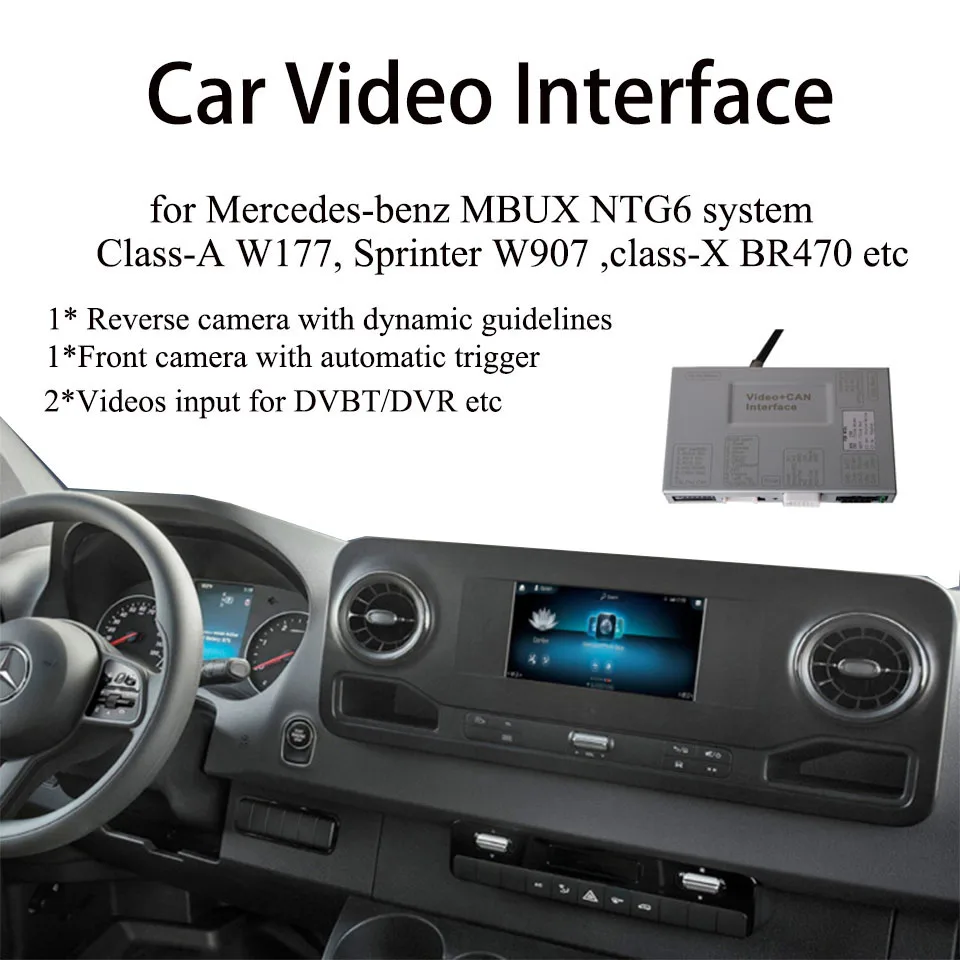 CAM-NTG6 Reverse  Guidelines Front Car Video Interface for Mercedes MBUX NTG6 System a B Citan CLA GLB GLC V Sprinter