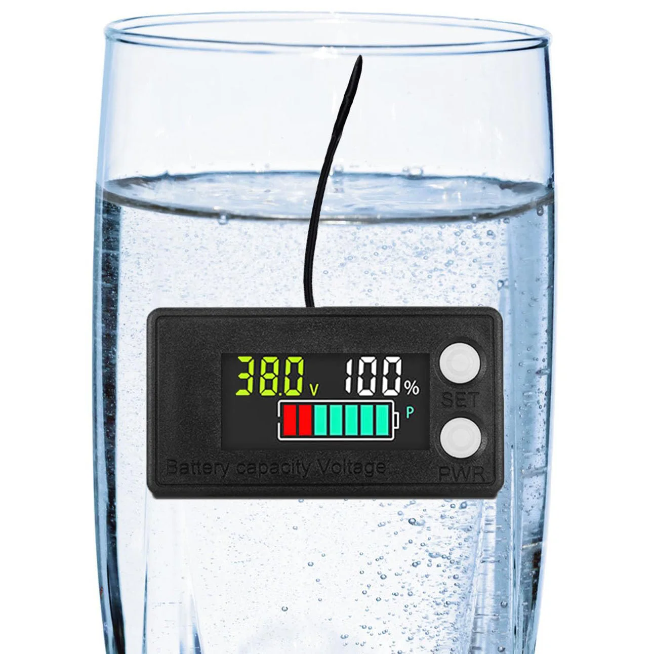 Wasserdichter LCD-Batteriekapazitätsanzeiger 8-100V Digitaler Voltmeter Batterietester für Lithium LiFePO4 Blei-Säure Motorrad Auto – Detail 23