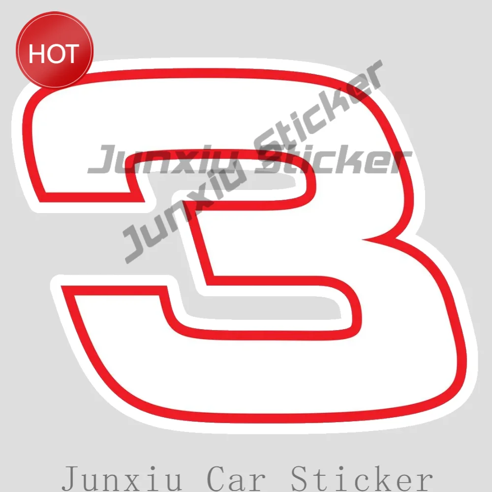De Number 3 Logo Weather Resistant Stylish Pvc Decal Waterproof For Bumper Sticker Exterior Decoration Car Accessories