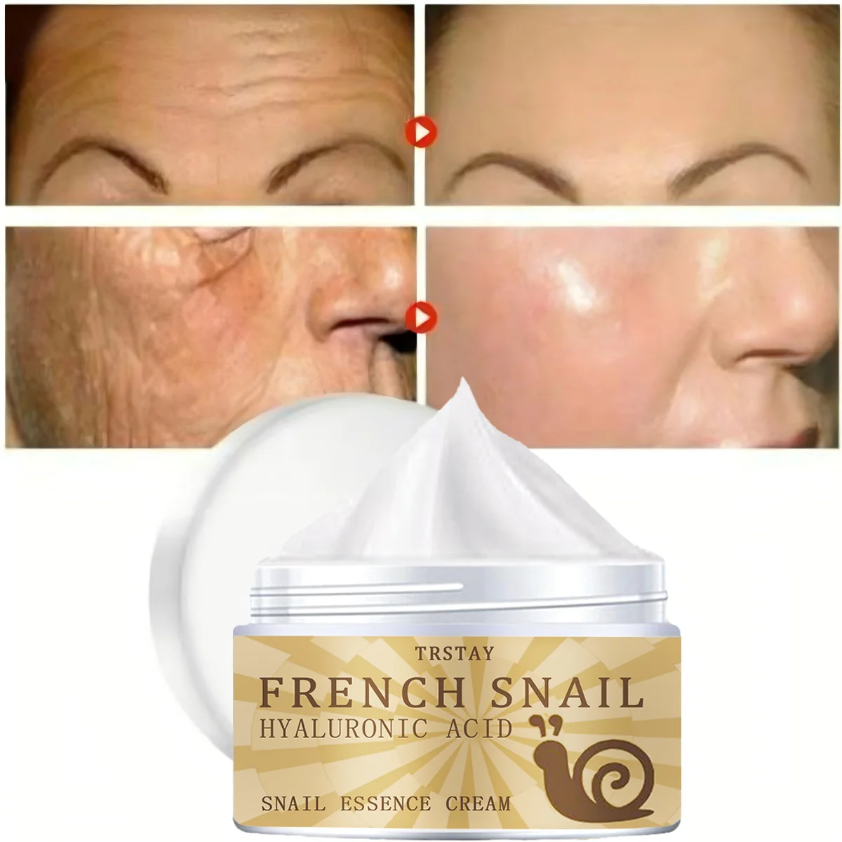 Snail essence cream repair moisturize anti wrinkle firm brighten moisturize and fade fine lines.