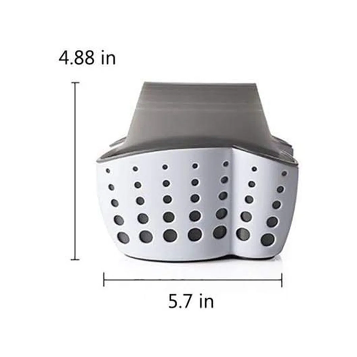 A88M シンクキャディ-スポンジホルダー-キッチンシンクソープホルダー-プラスチックサドル蛇口-キャディ-ブラシ、スポンジ、石鹸用シンクオーガナイザー