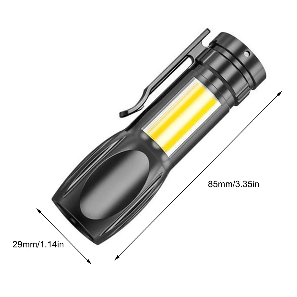 Mini Torch LED Rechargeable Flashlight Portable USB Charging Flashlight High Power Bank Camping Waterproof Long Range Lantern