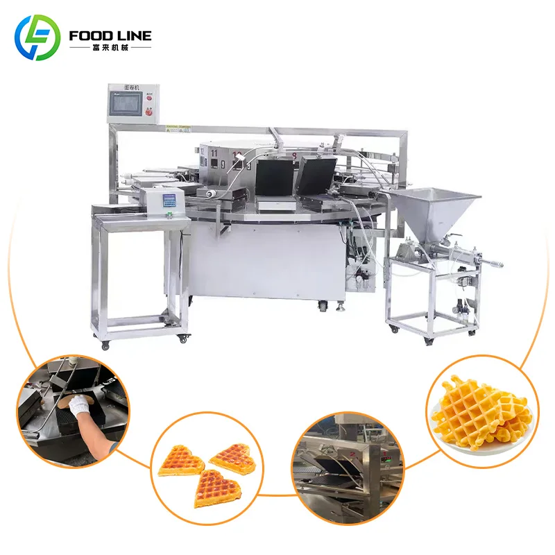 FOODLINE High Capacity Waffle Production Line Large Output Continuous Baking Machine For Big Scale Snack Enterprise