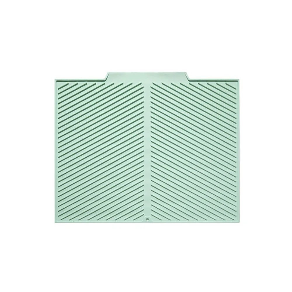 

Anti-slip Silicone Draining Pad Heat Resistant Thickened Dish Drying Pad Twill Texture Rectangular Placemats Sink