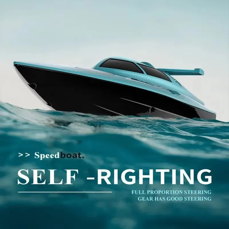 WL911-A RC Boat 21KM/H High Speed Self-Righting 2.4GHz Remote Control Racing Boat LED Lights ABS Hull RTR Toy Gift