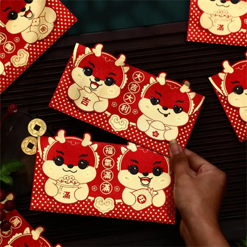 Cartoon Red Envelope Very Suitable For Gift Giving Symbolic Red Envelope Gift Year Of The Dragon Red Envelope Auspicious Symbols