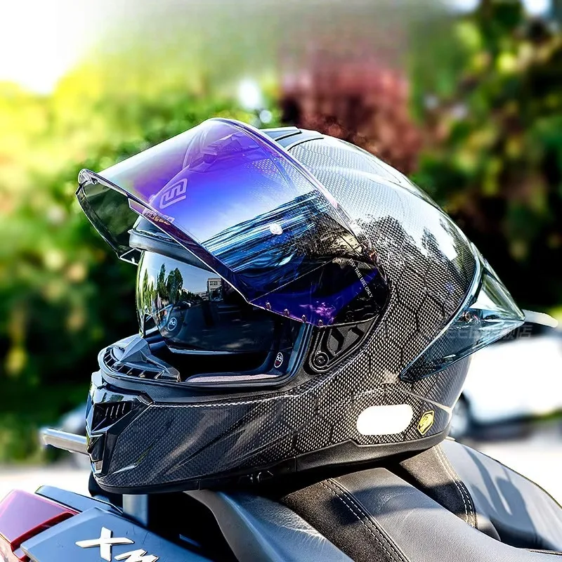 FASEED Ultra Light Carbon Fiber Motorcycle Full Face Helmet 861 for Men Women Track Racing Helmet Capacete De Motocicleta M-4XL