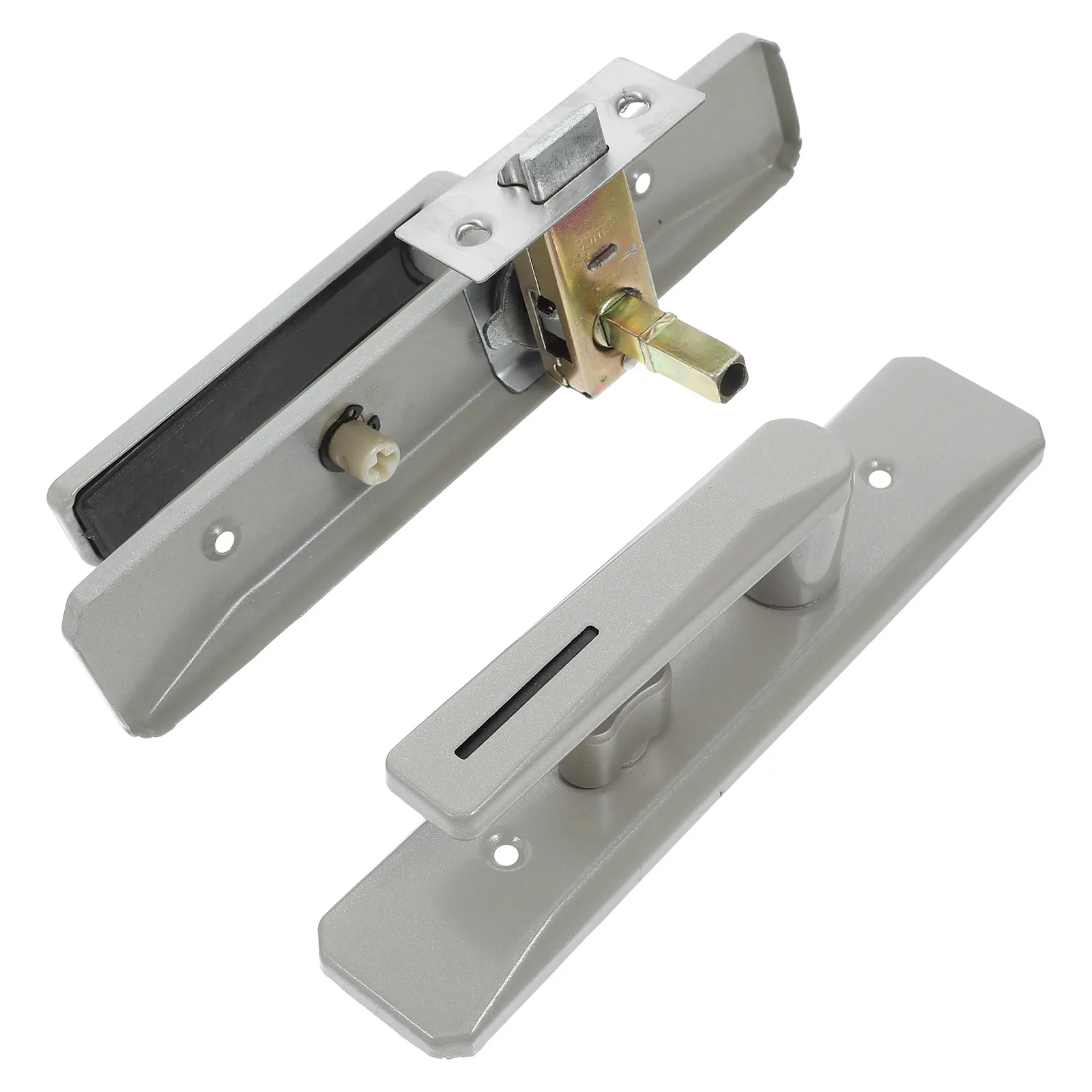 Keyless Black Interior Bathroom Door Lever Lock Iron Material Reversible Privacy Handle for Bedrooms Bathrooms Washrooms Modern