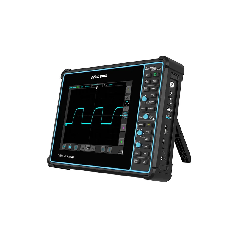 MICSIG STO1004 OSCILLOSCOPES 100 ميجا هرتز، 4 قنوات، 1GSa/s، 70 ميجا بكسل، 8 بت، بما في ذلك البطارية وفك تشفير