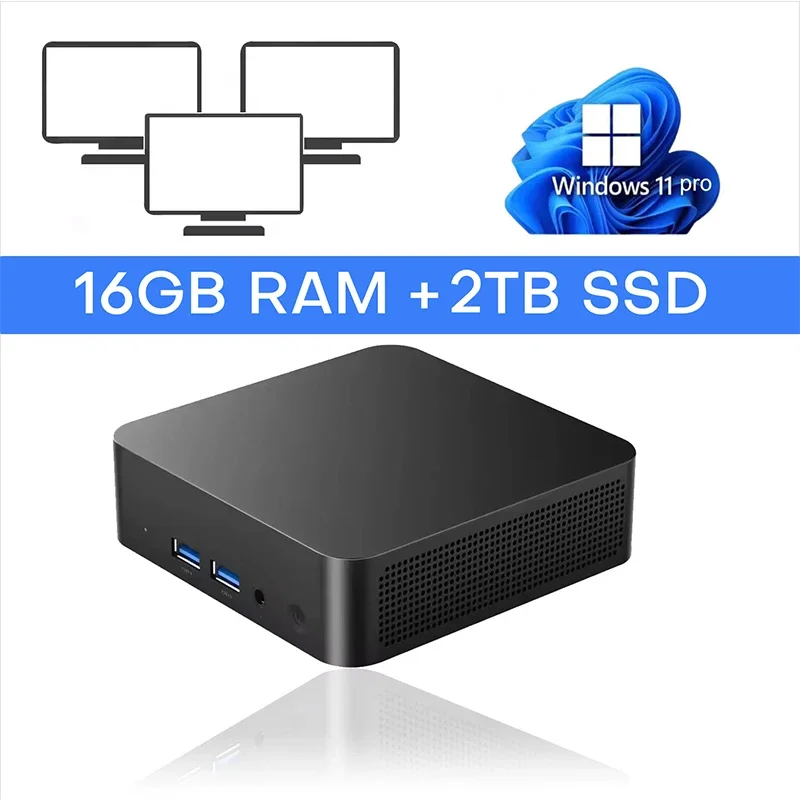 NIEUWE Mini PC Windows 11 Intel N150 16GB 32GB RAM 1TB 2TB SSD WiFi6 Draagbare Gaming Computer Kantoor PC Desktop