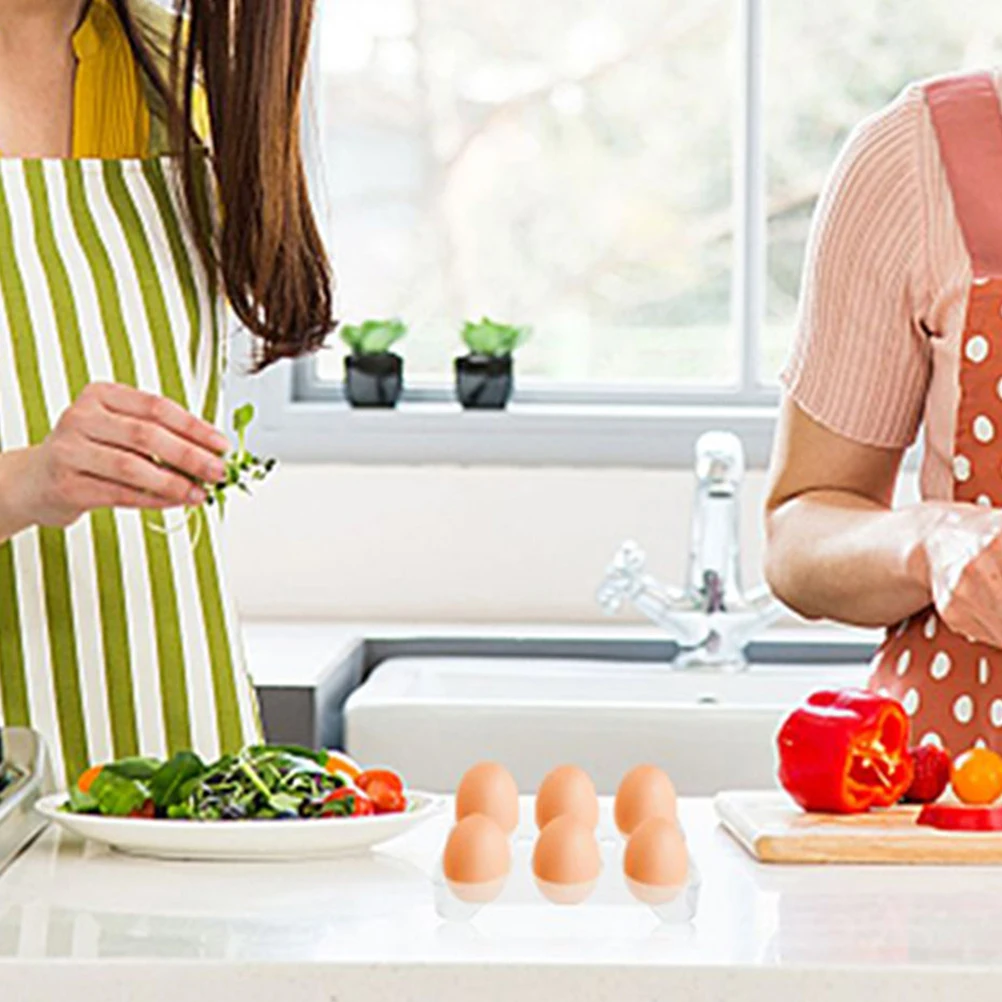 

4pcs Egg Storage Box Transparent PP Cartons Fridge Organization Countertop Kitchen Goose Egg Case Holder Refrigerator Tray