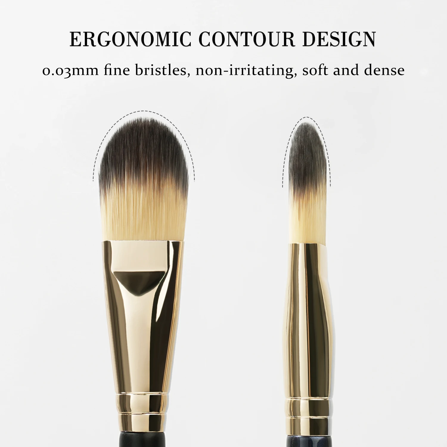 Juego de brochas de base para máscara líquida, corrector, maquillaje, brochas de maquillaje planas para crema líquida, pulido en polvo, cara Premium