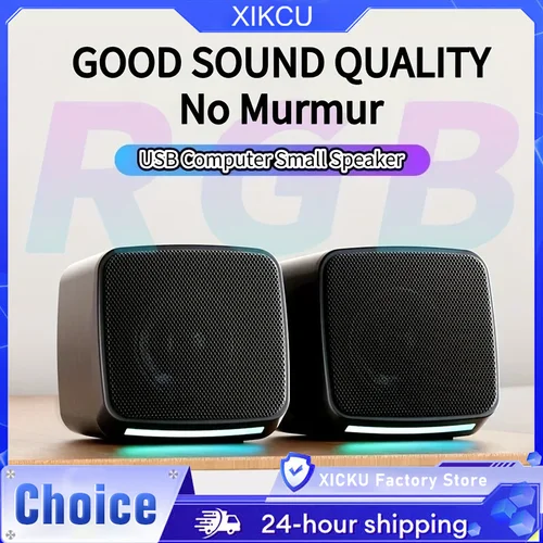 Mini altavoces de sonido estéreo con luces frescas, altavoces para ordenador, altavoces portátiles alimentados por USB de 3,5mm para ordenador, portátil y iPad