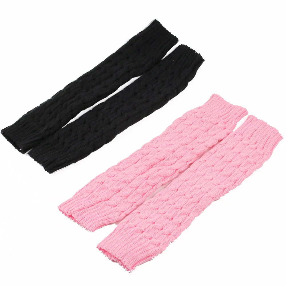 Calzini in pile Lunghi coprigambe lavorati a maglia autunnali e invernali Torsioni di pasta fritta Stivali protettivi per le gambe 16 colori solo per ragazze