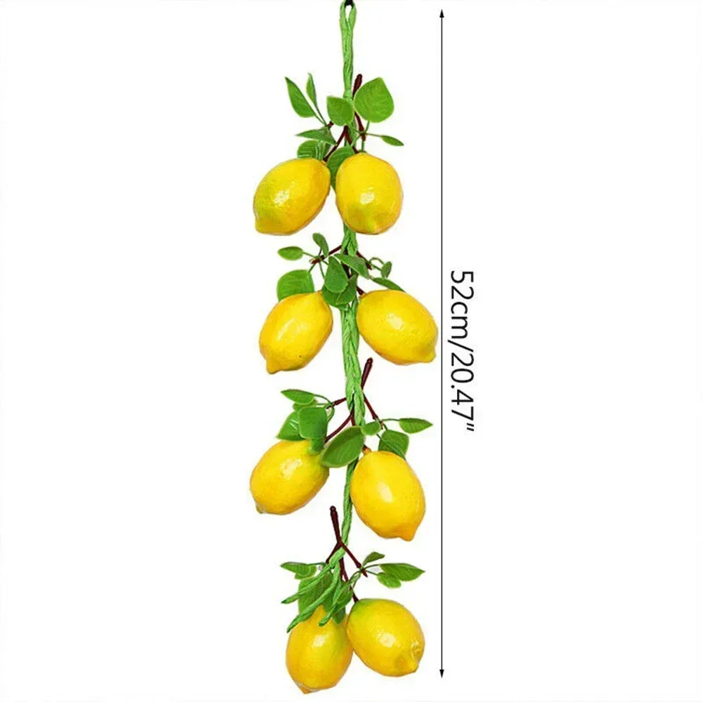 2 Strings 52CM Lemon Modle Artificial Garden Wall Decor Fruit Home Ornaments Wedding Engagement Anniversary Decorations