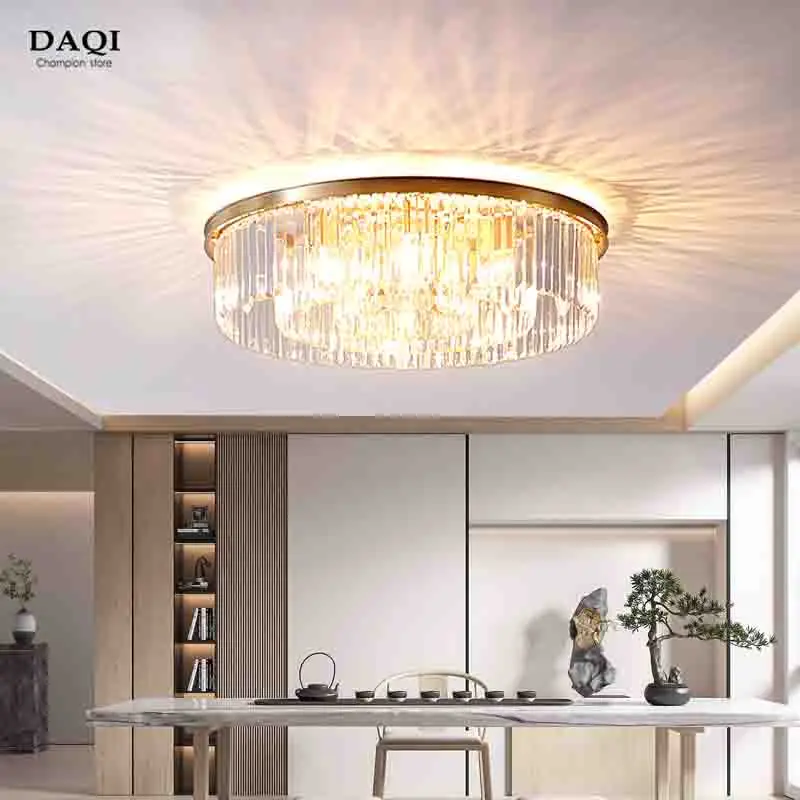 Modern Crystal Ceiling Lamp Living Room LED Pendant Light Aisle Light Bedroom Lighting Kitchen Chandelier Art Home Decor Light