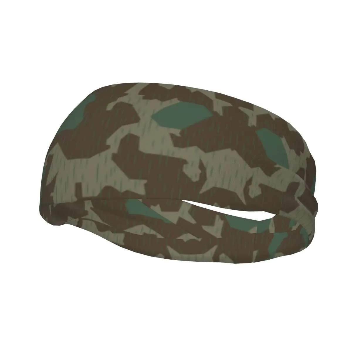 Custom Brown Woodland Camo Pattern Gym Sweatbands Men Women Non Slip Absorbent Army Military Camouflage Headband Running