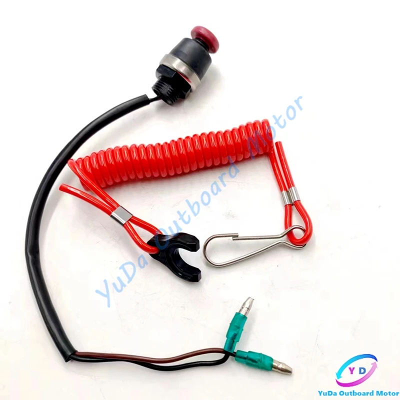 398-06830 Safety Stop Switch With Lanyard For Tohatsu Outboard Motor 398-06830-0 398068300M