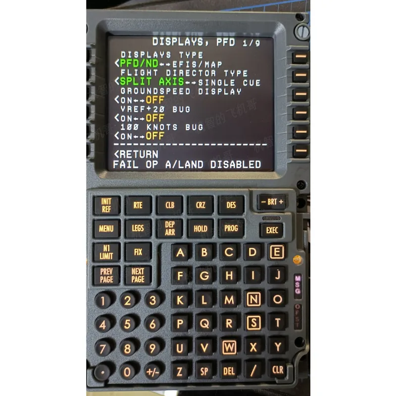 CDU Simulation Flight CS Route Control Panel Cockpit Simulator for Boeing 737fmc