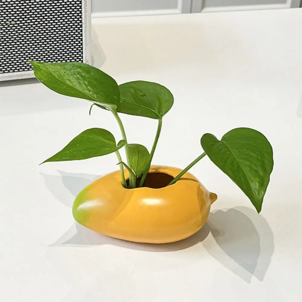 

Ceramic Mango Vase Creative Exquisite Hydroponic Flower Holder Simulated Handicraft Flower Pot Dining Table