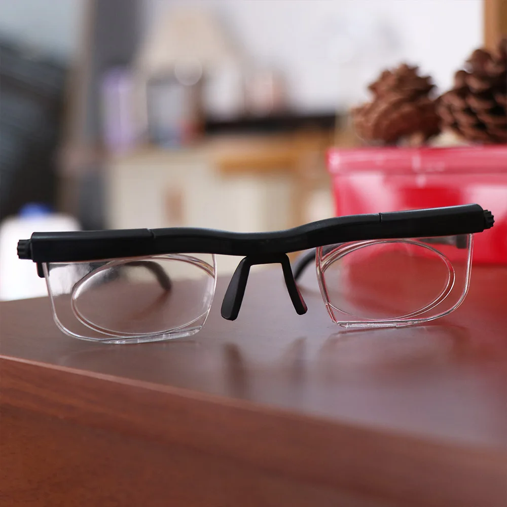 Variable Lens Adjustable Strength Glasses Correction Myopia Eyewear Distance Reading Glasses Adjustable Degree Double Vision