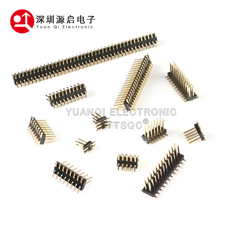 10PCS 1.27mm Strip Double Row Male Pin Header Connector 1.27 SMD SMT Pinheader Socket 2*3/4/5/6/7/8/10/12/15/20/40/50P