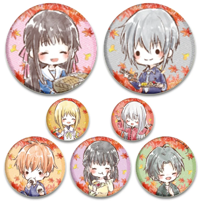 Fruits Basket The Final Season Brooches for Backpack Anime Figure Lapel Pins Souma Kyo Honda Tohru Cartoon Badge Accessories